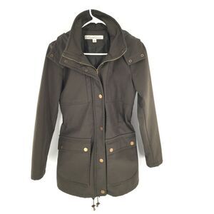 Kenneth Cole New York Full Zip Hoodie Parka Coat Size XS Olive Army Green Jacket